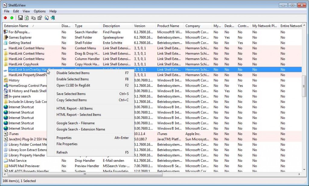 ShellExView Borns IT und WindowsBlog