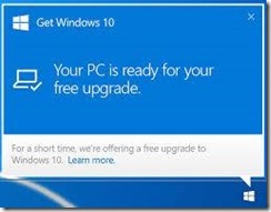 Dell Windows 10-Upgrade-Benachrichtigung