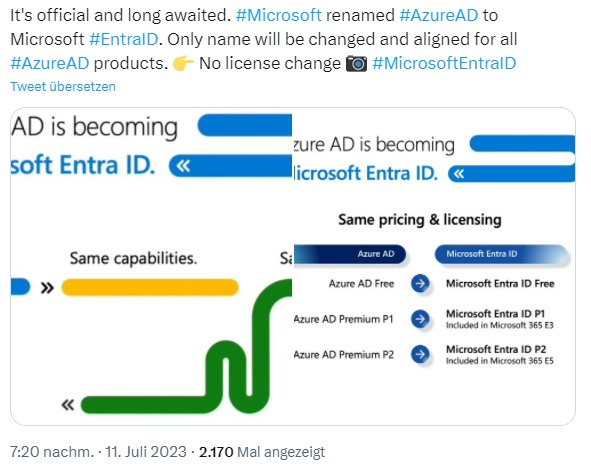 AzureAD is now Microsoft EntraID 