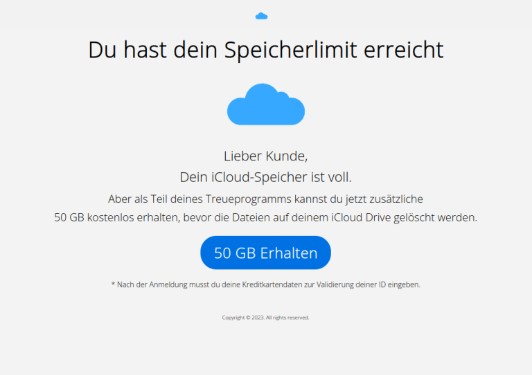 iCloud-Phishing-Mail