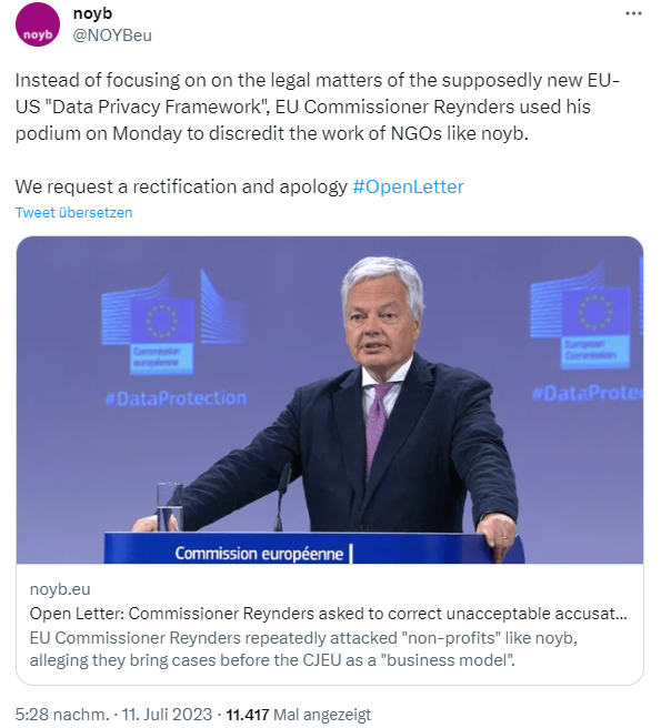EU-Kommissar Reynders wetttert gegen NGOs EU-Kommissar Reynders wetttert gegen NGOs