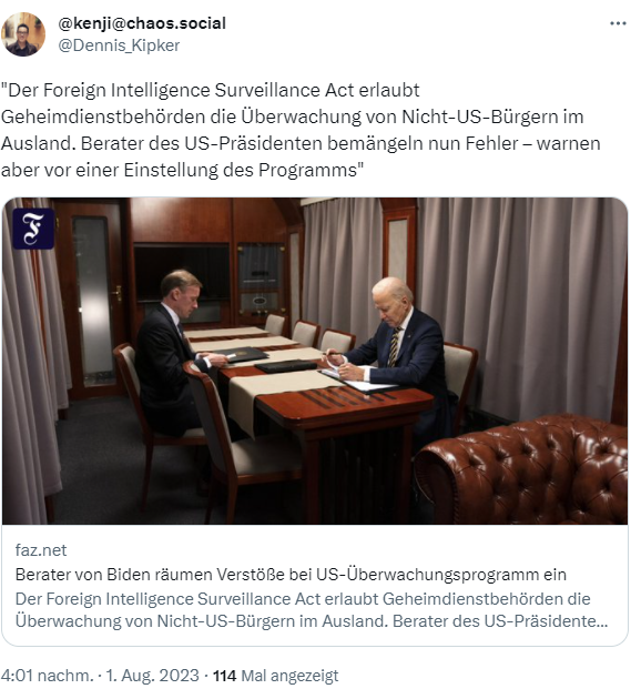 Kritik am Foreign Intelligence Surveillance Act Kritik am Foreign Intelligence Surveillance Act