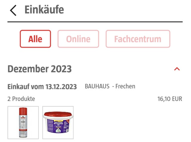 Einkauf bei Bauhaus