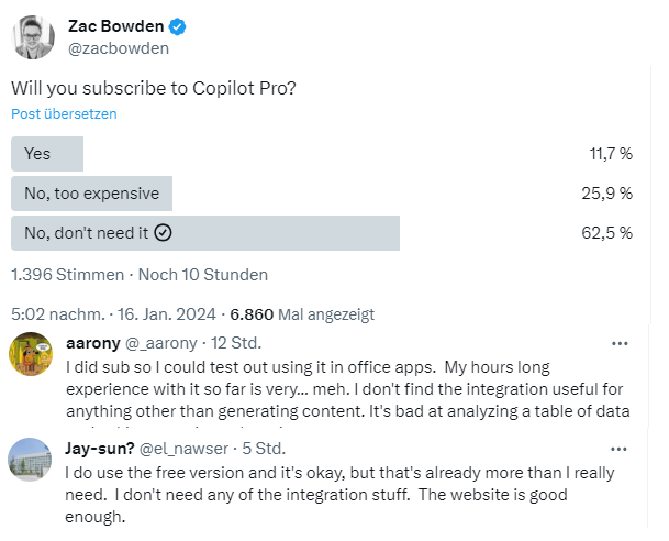 Microsoft Copilot Pro Survey