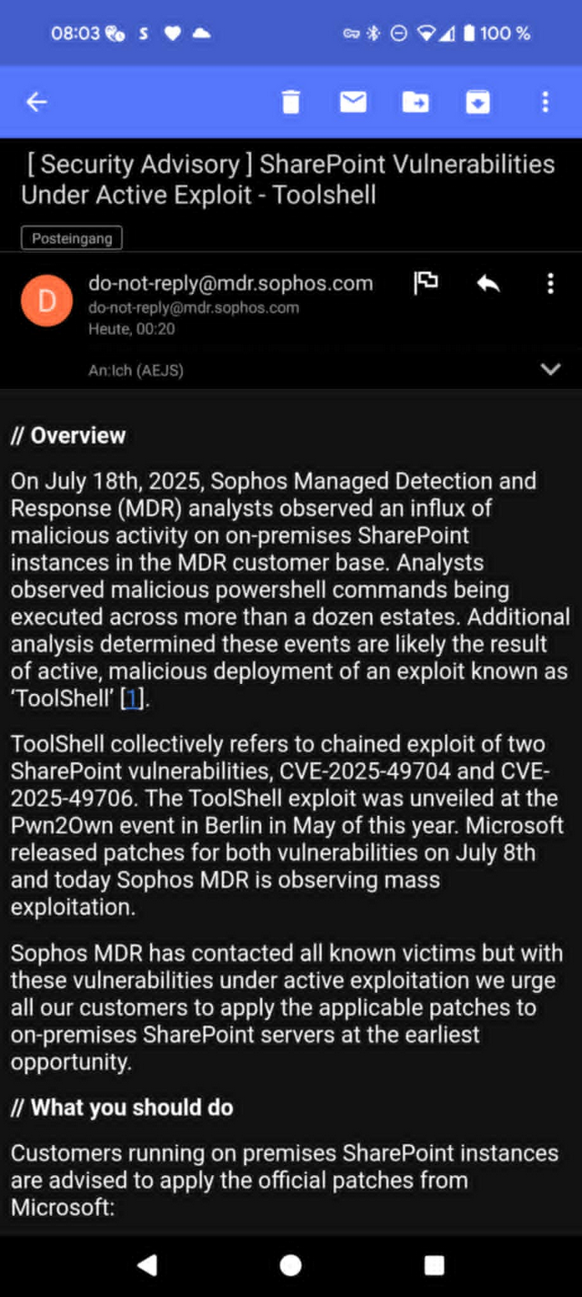 Attacks on SharePoint