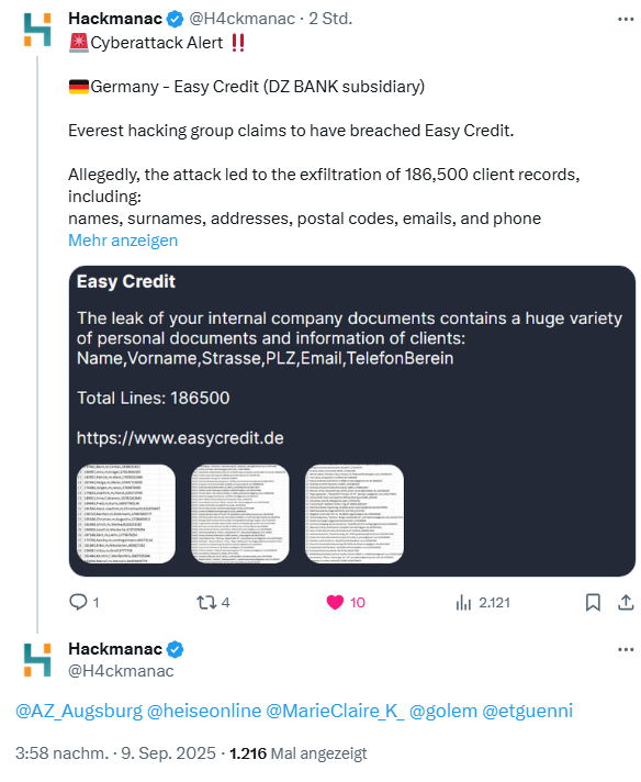 Easy Credit Ransomware-Opfer