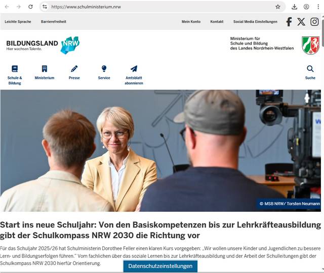 Portal Schulministerium NRW
