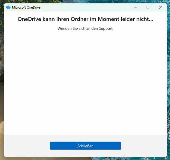Windows 11 25H2 OneDrive error