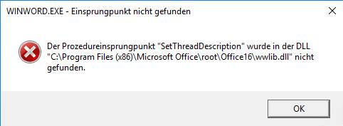 Word Error Set Tread Description not found