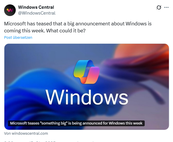 Ankündigung Microsofts