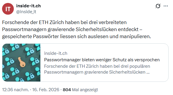 Passwortmanager Sicherheit 